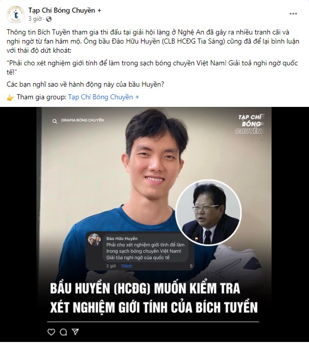 CĐV bóng chuyền Việt Nam ‘dậy sóng’ sau bình luận về giới tính chủ công Bích Tuyền - Ảnh 2.