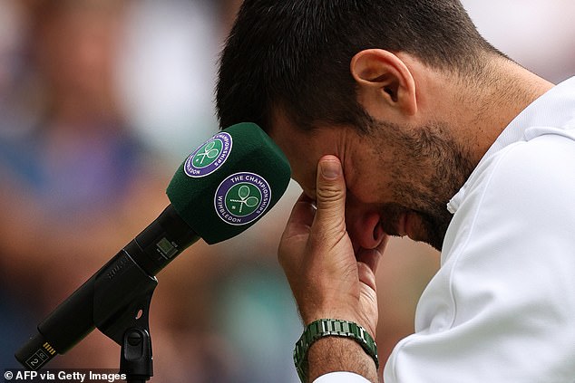 Alcaraz hạnh phúc, Djokovic rơi lệ sau trận chung kết Wimbledon kịch tính - Ảnh 3.