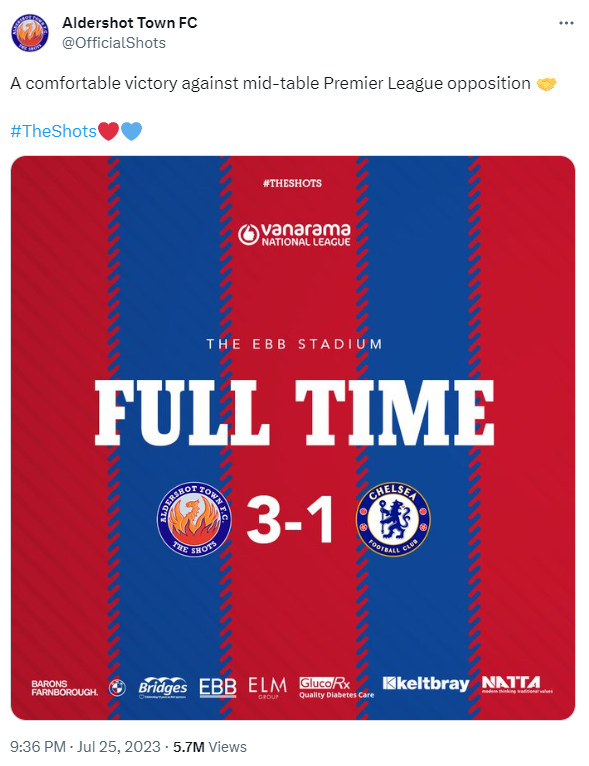 Thua đội hạng 5, Chelsea bị đối thủ chế nhạo trên mạng xã hội - Ảnh 2.