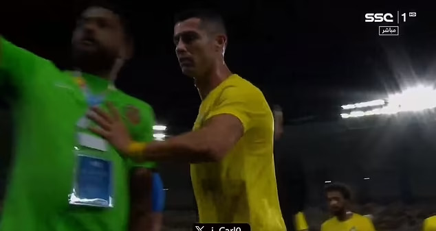 Ronaldo hét vào mặt trọng tài, đẩy fan muốn chụp hình cùng anh - Ảnh 3.