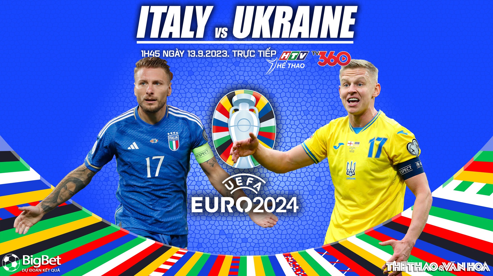 Nhận định bóng đá Ý vs Ukraina, vòng loại EURO 2024 (01h45, 13/9)