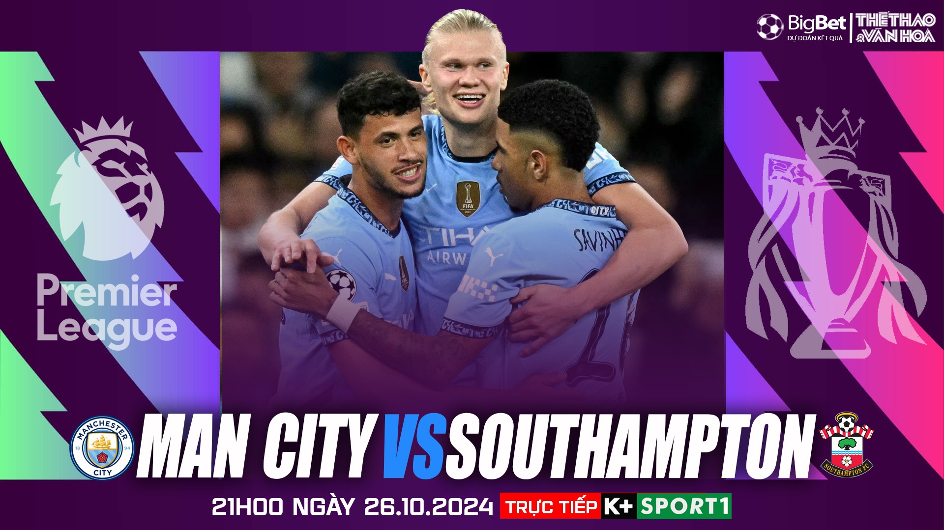 Nhận định, soi tỷ lệ Man City vs Southampton 21hhôm nay 26/10, vòng 9 Ngoại hạng Anh