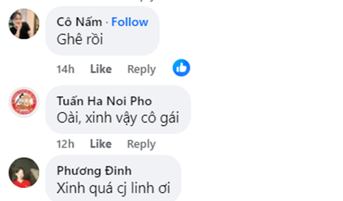 Tú Linh nhận nhiều lời khen ngợi vì vẻ ngoài xinh đẹp, dịu dàng, khác hẳn hình ảnh trên sân đấu