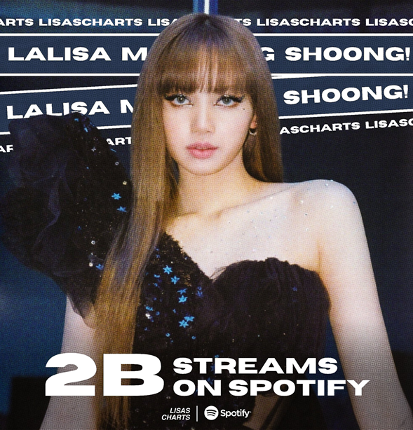 Lisa Blackpink là nữ nghệ sĩ solo K-pop vượt 2 tỷ lượt phát trực tuyến nhanh nhất trên Spotify - Ảnh 1.