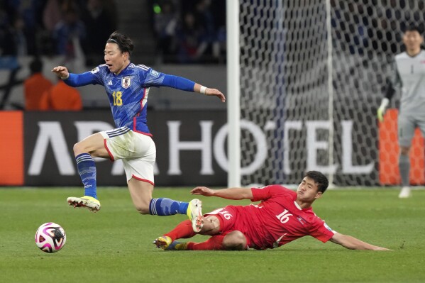 ĐT Nhật Bản thắng tối thiểu Triều Tiên, chiếm ưu thế tại bảng B vòng loại World Cup 2026 - Ảnh 3.