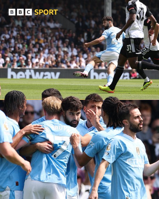 Thắng đậm Fulham, Man City vươn lên dẫn đầu cuộc đua vô địch - Ảnh 4.