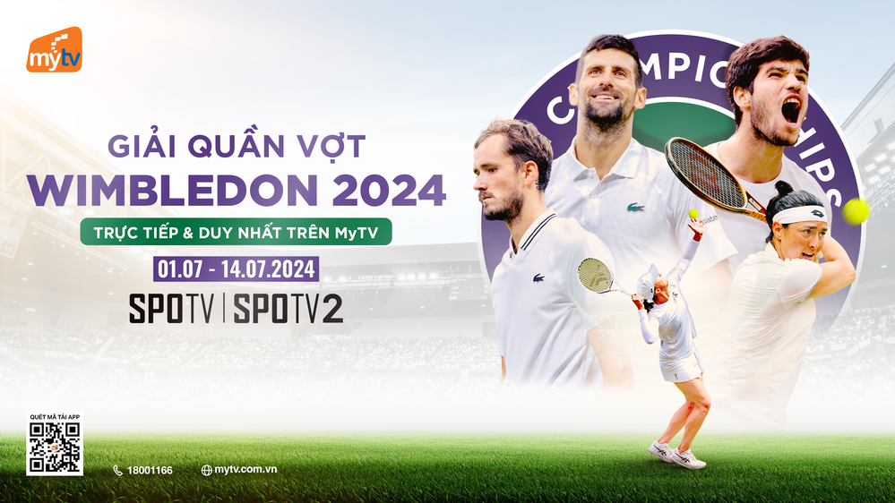 Xem trực tiếp giải quần vợt Wimbledon 2024 duy nhất trên MyTV - Ảnh 1.