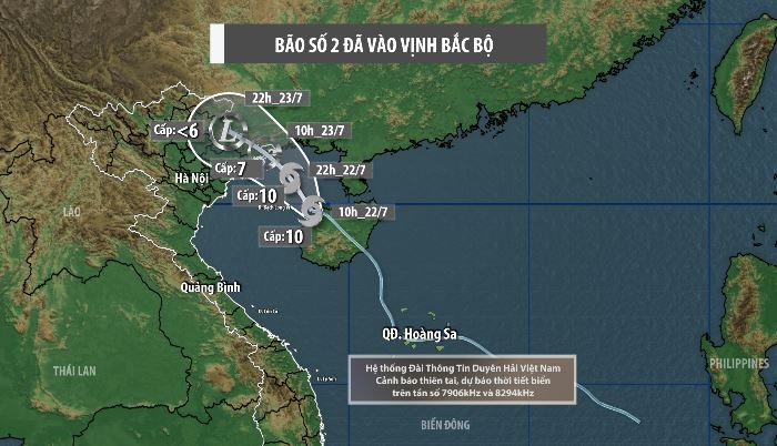 Bão số 2 khả năng đi vào đất liền Quảng Ninh - Hải Phòng - Ảnh 1.