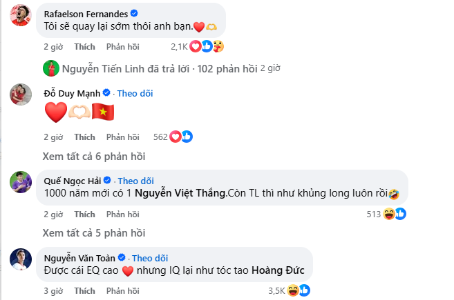 Tiến Linh đăng ảnh thăm Xuân Son, bị Văn Toàn nhảy vào troll - Ảnh 2.