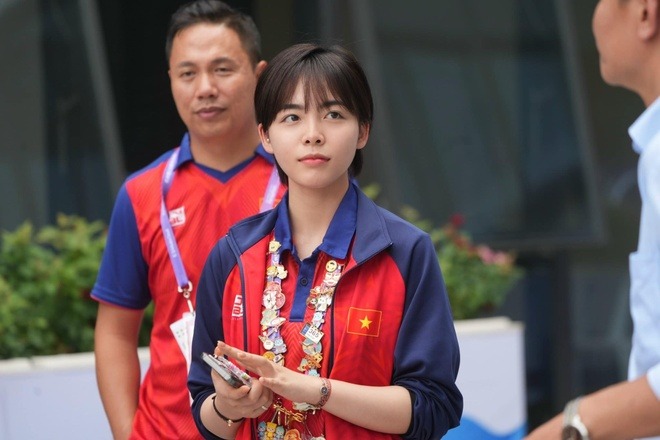 Phí Thanh Thảo giành HCV 10m súng trường hơi và phá kỷ lục Đông Nam Á - Ảnh 1.