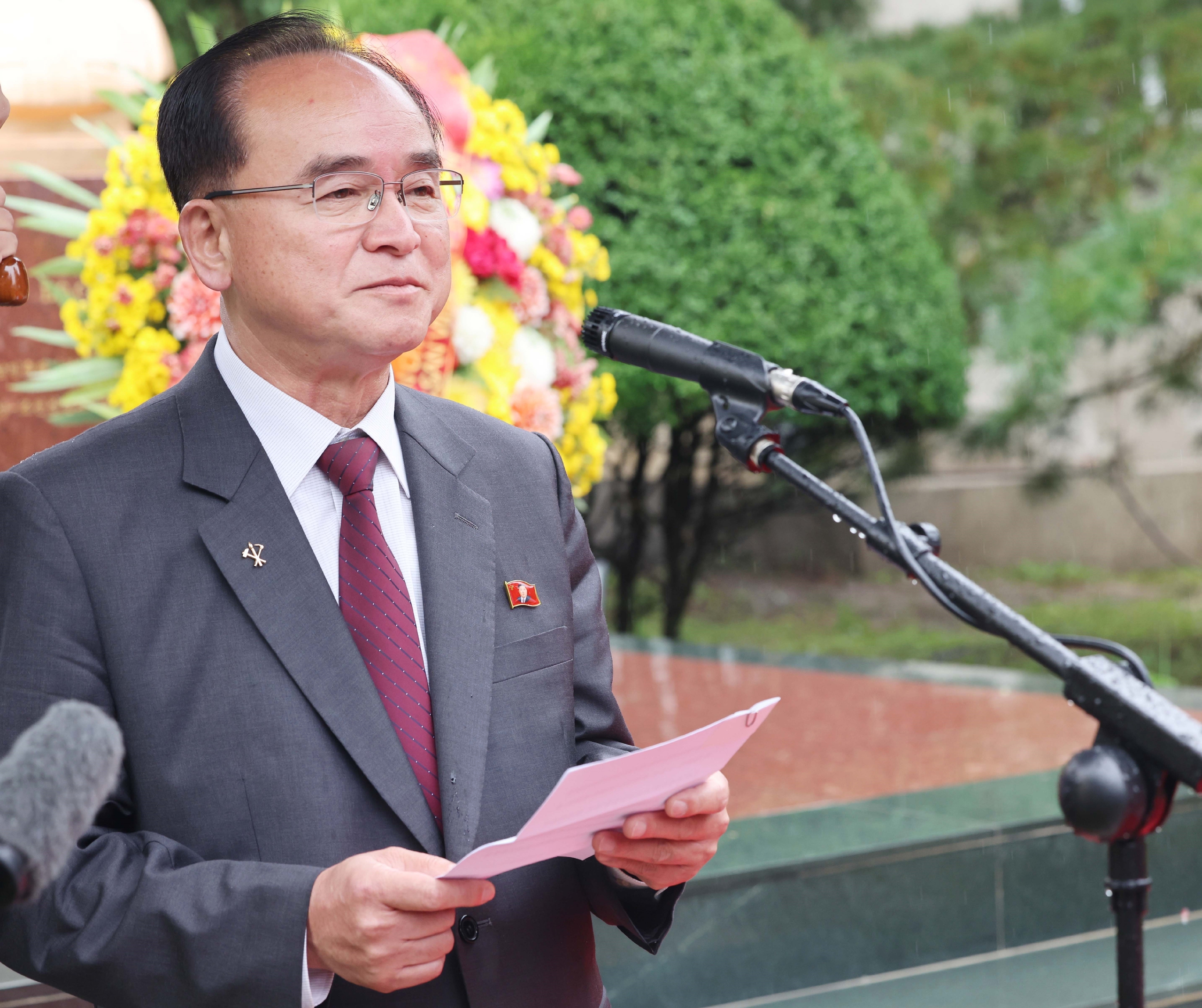 Tổng Bí thư Tô Lâm dự Lễ khánh thành Tượng đài Chủ tịch Hồ Chí Minh tại Bình Nhưỡng - Ảnh 8.