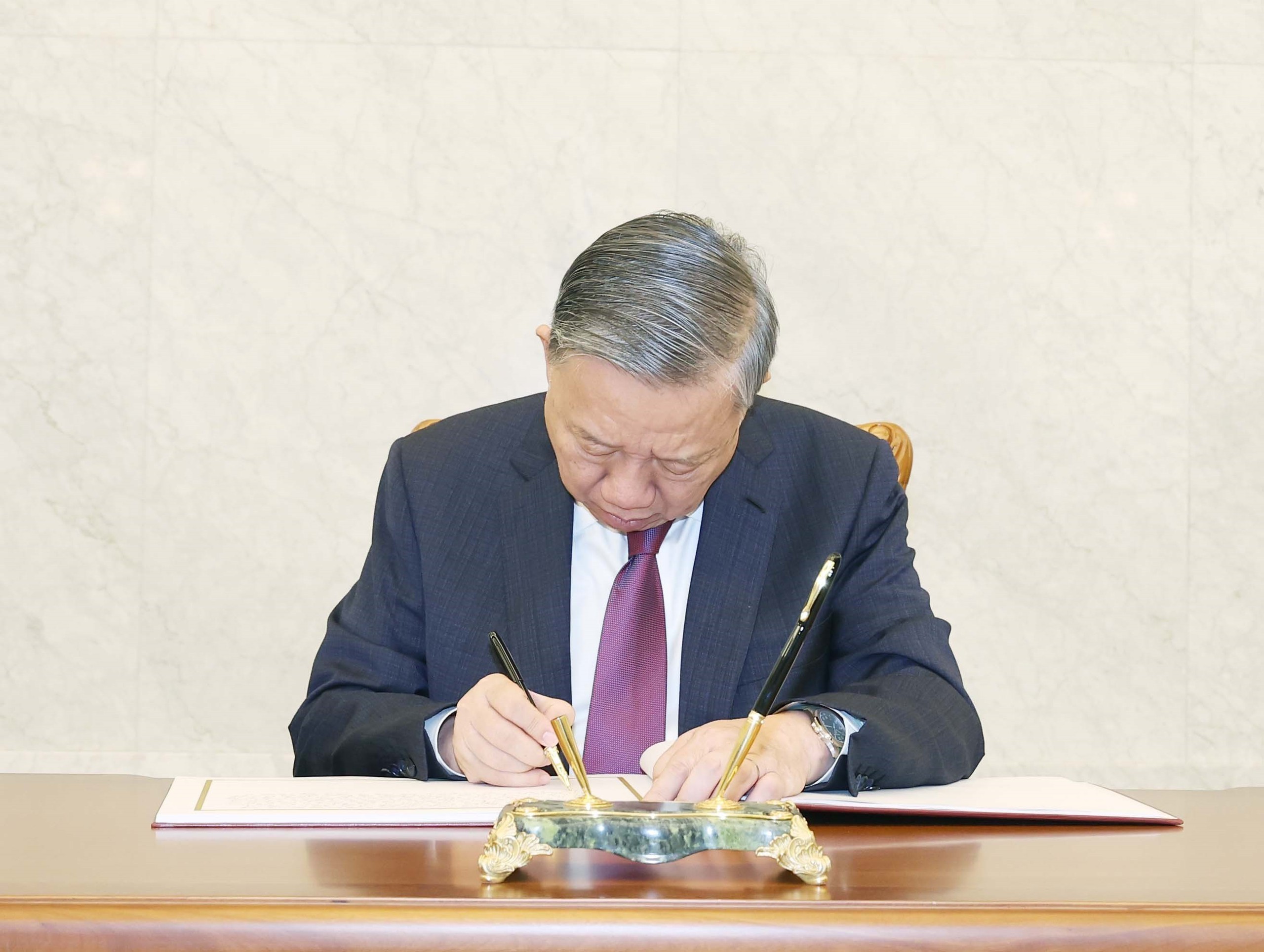 Tổng Bí thư Tô Lâm đặt hoa tưởng nhớ Chủ tịch Kim Nhật Thành, Tổng Bí thư Kim Jong-il - Ảnh 4.