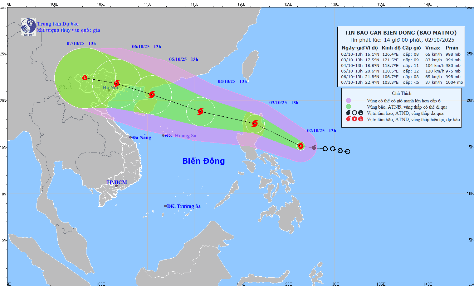 Bão MATMO hướng về đất liền phía Bắc đảo Luzon (Philippines) - Ảnh 1.