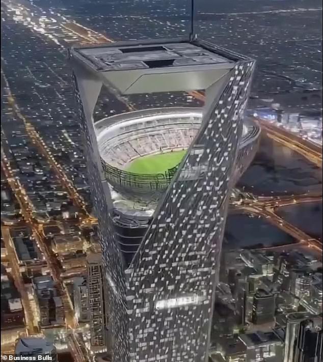 Lộ những hình ảnh đầu tiên về sân vận động đặc biệt nhất thế giới - Ảnh 1. Lộ những hình ảnh đầu tiên về sân vận động đặc biệt nhất thế giới - Ảnh 1.