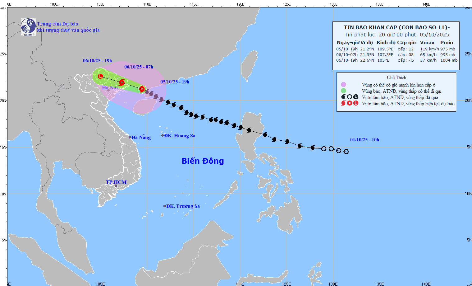 Bão số 11 đang cách Quảng Ninh 140km về phía Đông - Ảnh 1.