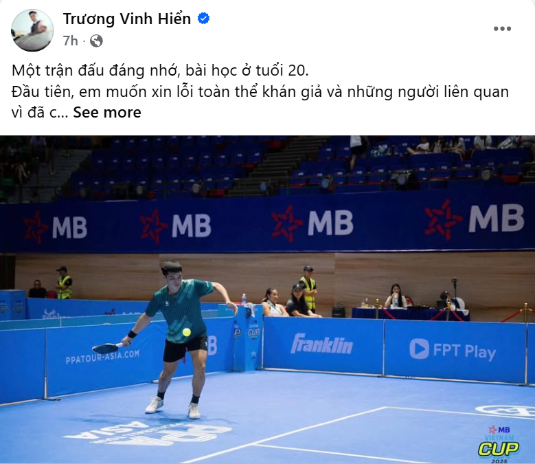 Vinh Hiển lên tiếng, Hoàng Nam trả lời sau vụ tai tiếng tại giải Pickleball châu Á - Ảnh 1.