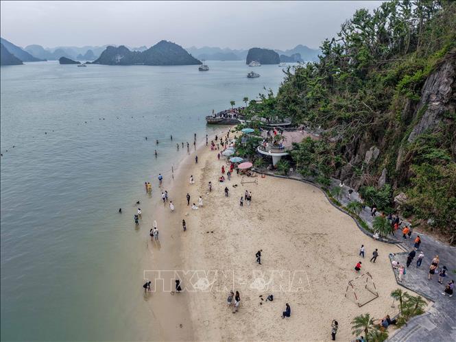 Vịnh Hạ Long có diện tích 1.553 km2 bao gồm 1.969 hòn đảo, Ảnh: TTXVN
