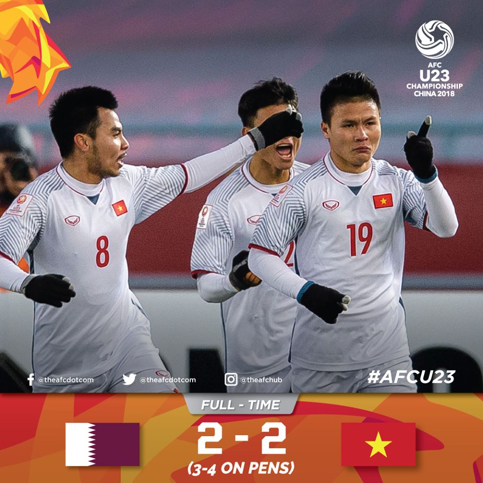 Thắng U23 Qatar sau loạt luân lưu kịch tính, tuyển trẻ Việt Nam làm nên lịch sử khi vào chung kết giải châu Á - Ảnh 1.