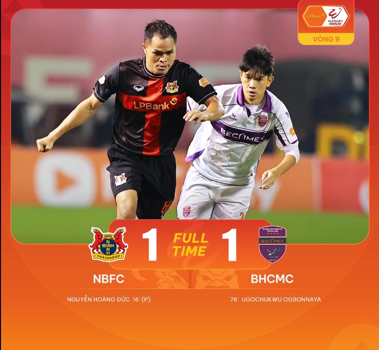 Hoàng Đức ghi bàn giúp đội nhà có mạch 9 trận bất bại và đứng đầu giải đấu - Ảnh 2.