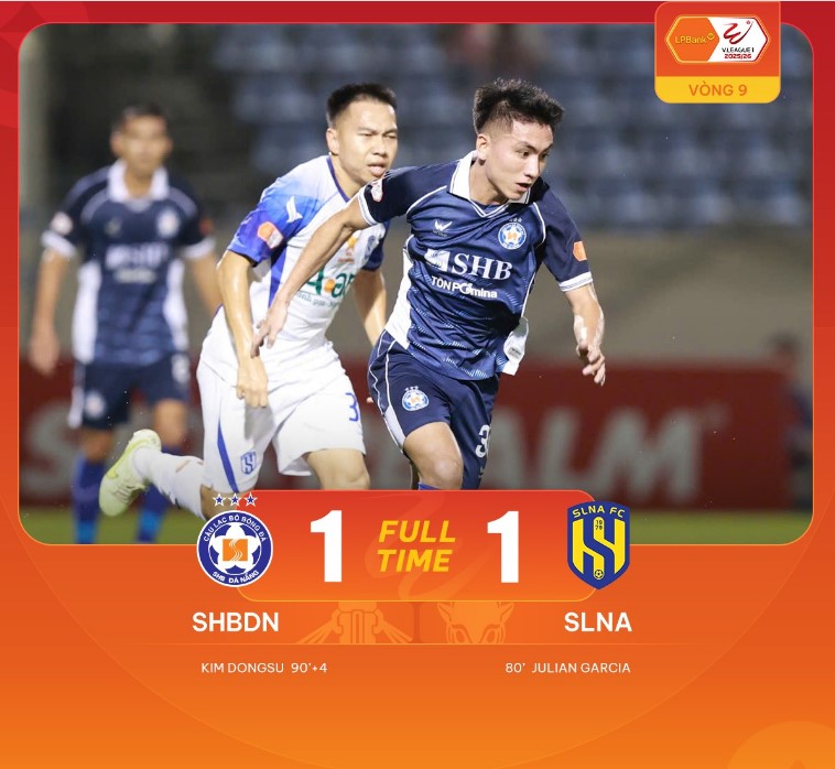 Hoàng Đức ghi bàn giúp đội nhà có mạch 9 trận bất bại và đứng đầu giải đấu - Ảnh 3.