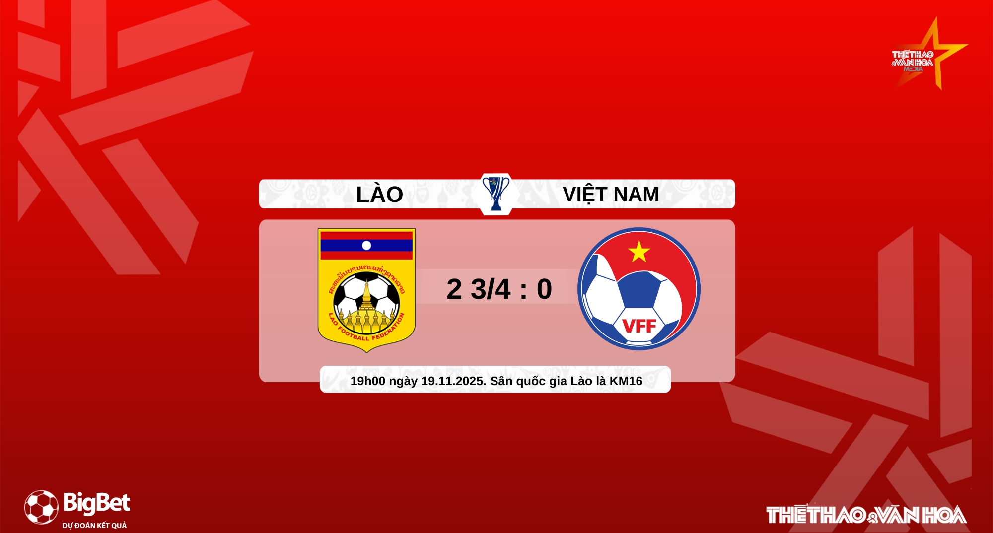 Nhận định, soi tỷ lệ Lào vs Việt Nam 19h00 hôm nay 19/11, vòng loại Asian Cup 2027 - Ảnh 10. Nhận định, soi tỷ lệ Lào vs Việt Nam 19h00 hôm nay 19/11, vòng loại Asian Cup 2027 - Ảnh 10.