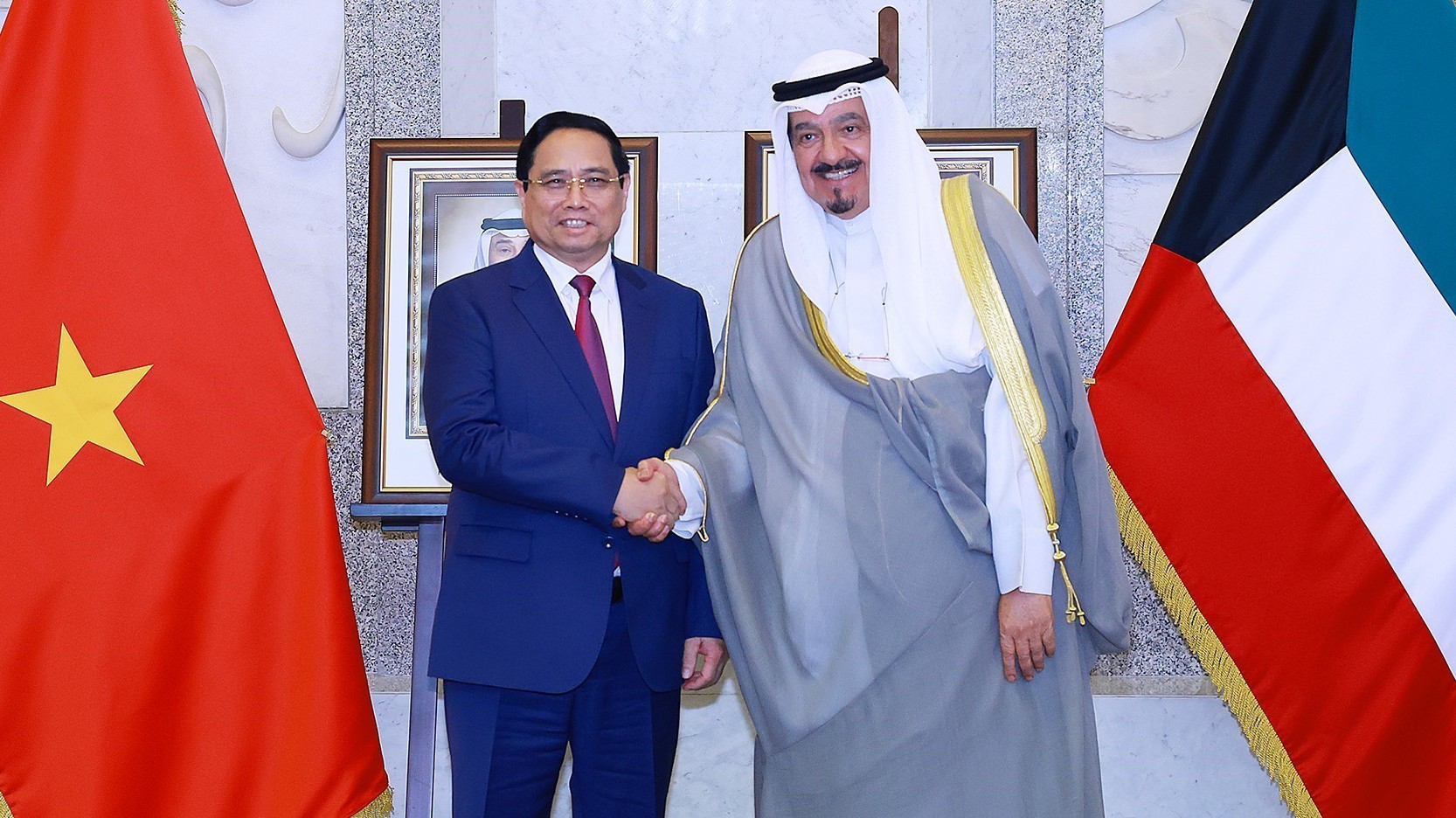 Thủ tướng Phạm Minh Chính hội đàm với Thủ tướng Kuwait