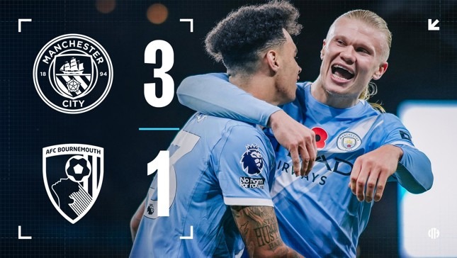Haaland vẫn ghi bàn 'như máy', Man City áp sát ngôi đầu của Arsenal - Ảnh 2. Haaland vẫn ghi bàn 'như máy', Man City áp sát ngôi đầu của Arsenal - Ảnh 2.