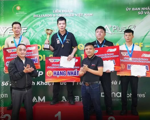 Cơ thủ U50 xuất sắc vô địch Cúp quốc gia 2025 nội dung 10 bi  - Ảnh 1. Cơ thủ U50 xuất sắc vô địch Cúp quốc gia 2025 nội dung 10 bi  - Ảnh 1.