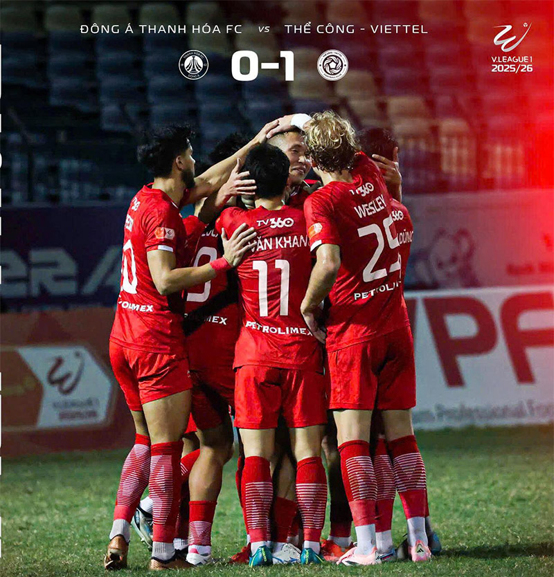 Đinh Viết Tú lập siêu phẩm sút xa vào lưới đội bóng cũ, Thể Công giành trọn 3 điểm ở xứ Thanh - Ảnh 1. Đinh Viết Tú lập siêu phẩm sút xa vào lưới đội bóng cũ, Thể Công giành trọn 3 điểm ở xứ Thanh - Ảnh 1.