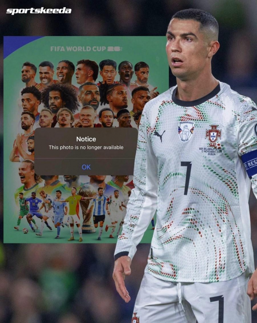 Ở bài đăng mới nhất, FIFA đã phải đưa ảnh Ronaldo vào poster quảng bá như đòi hỏi của các CĐV