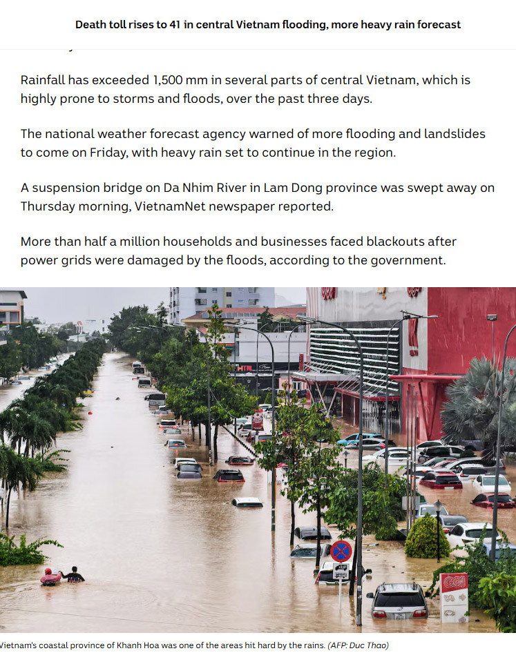 Truyền thông quốc tế: Chính phủ Việt Nam đẩy nhanh nỗ lực ứng phó quyết liệt với lũ lụt - Ảnh 2.