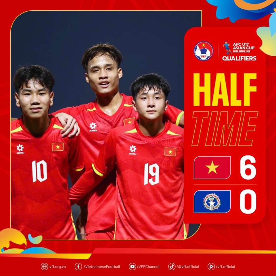 Chiến thắng đậm 14-0, U17 Việt Nam giành ngôi đầu bảng từ tay Malaysia - Ảnh 1. Chiến thắng đậm 14-0, U17 Việt Nam giành ngôi đầu bảng từ tay Malaysia - Ảnh 1.