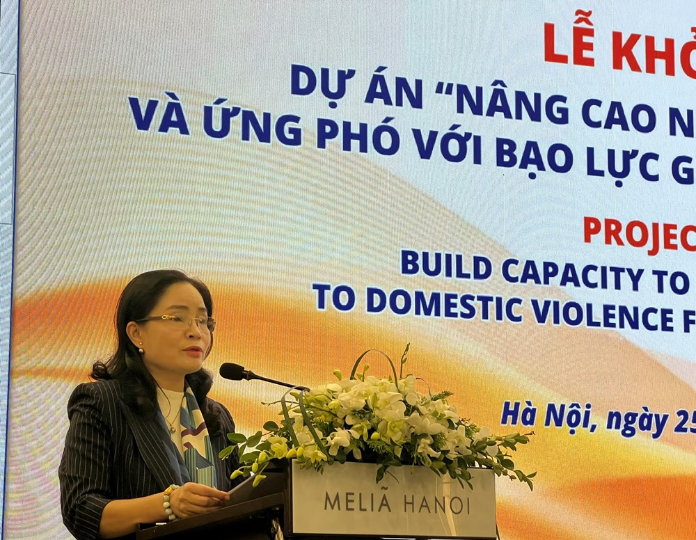 Khởi động dự án nâng cao năng lực phòng ngừa và ứng phó với bạo lực gia đình trong kỷ nguyên số - Ảnh 1. Khởi động dự án nâng cao năng lực phòng ngừa và ứng phó với bạo lực gia đình trong kỷ nguyên số - Ảnh 1.