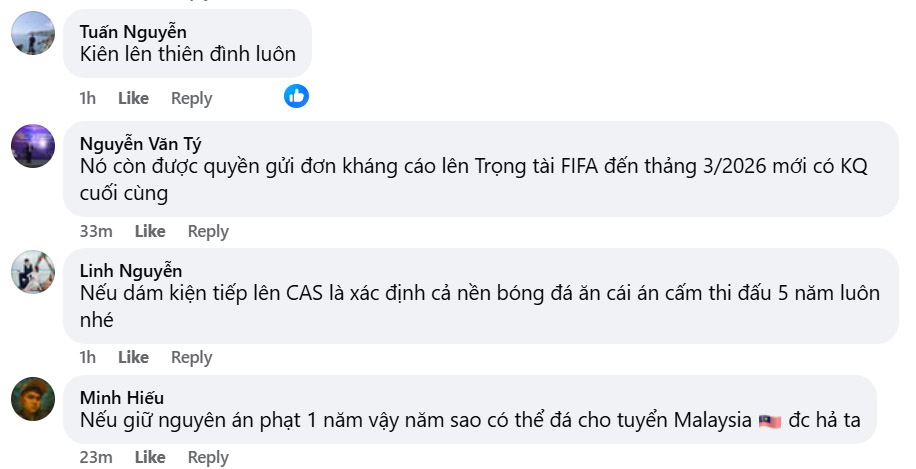 FIFA bác đơn kháng cáo của LĐBĐ Malaysia, CĐV Việt Nam hài hước: 'Kiện lên thiên đình luôn' - Ảnh 2.