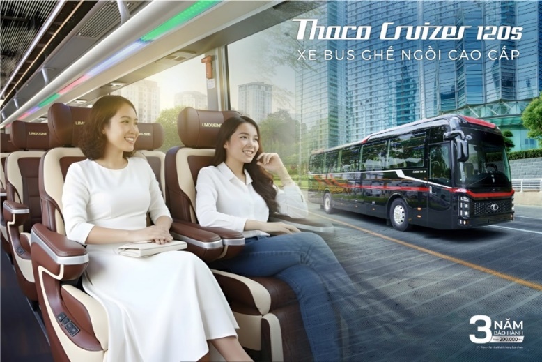 Ra mắt xe ghết ngồi cao cấp Thaco Cruizer 120S thế hệ mới phiên bản 29 chỗ - Ảnh 1.