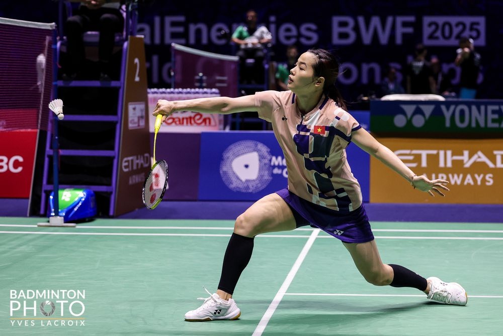 Nguyễn Thùy Linh thắng dễ trận mở màn giải cầu lông Korea Masters 2025 - Ảnh 1.