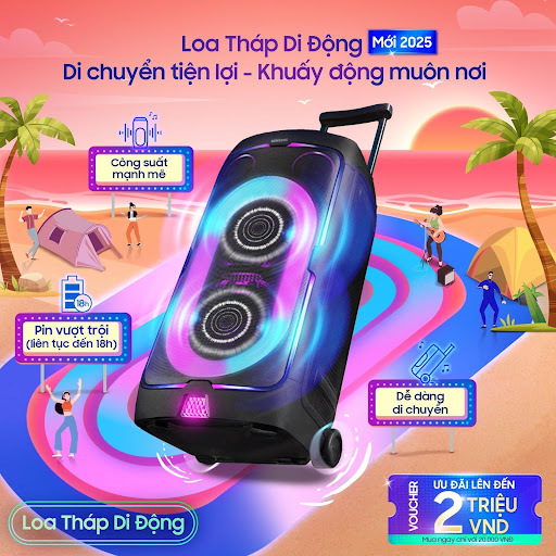 Mở tiệc ngoài trời với âm thanh đỉnh cao cùng loa tháp di động Samsung - Ảnh 2.