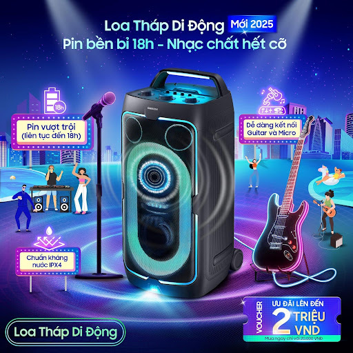 Mở tiệc ngoài trời với âm thanh đỉnh cao cùng loa tháp di động Samsung - Ảnh 3.