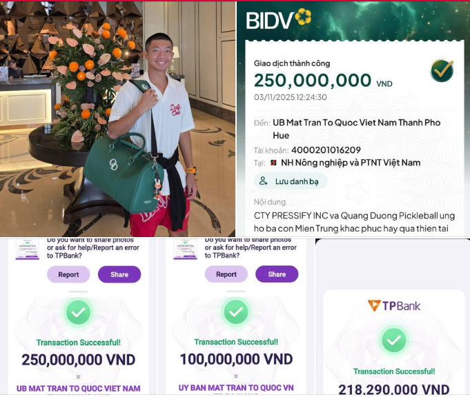 Quang Dương quyên góp gần 1 tỷ đồng ủng hộ miền Trung, nhắn lời giản dị khiến cộng đồng xúc động - Ảnh 1. Quang Dương quyên góp gần 1 tỷ đồng ủng hộ miền Trung, nhắn lời giản dị khiến cộng đồng xúc động - Ảnh 1.