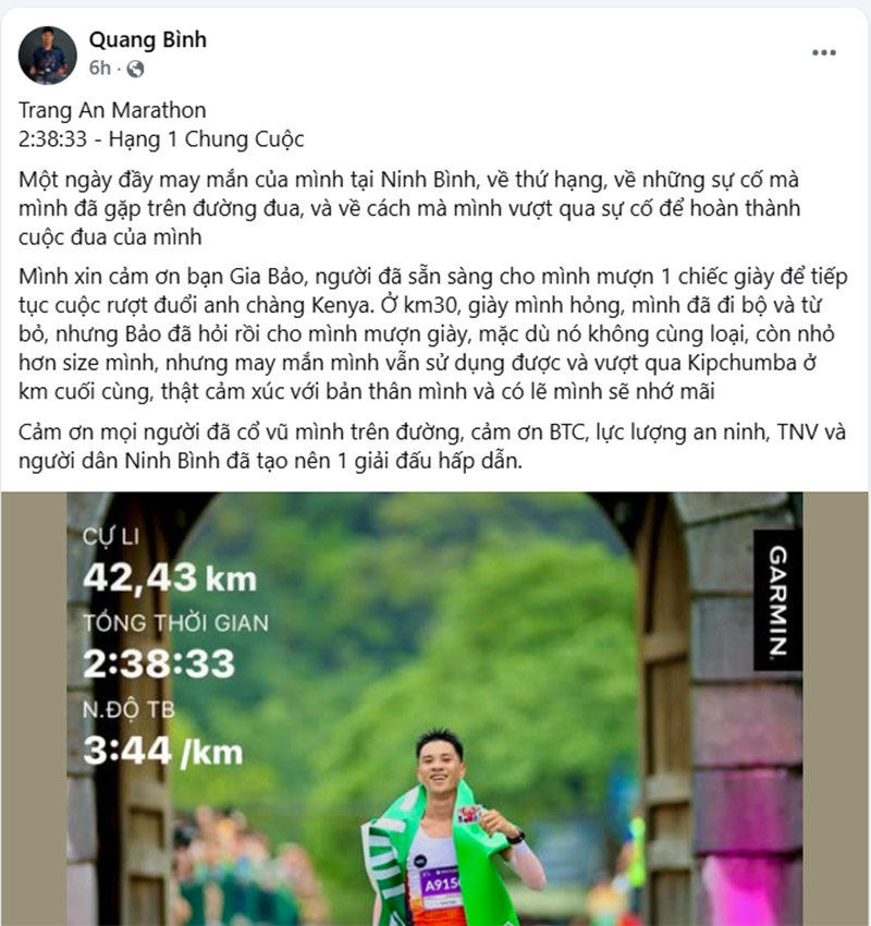 Độc lạ Marathon: Runner Việt định bỏ cuộc, nhưng bất ngờ vượt sao Kenya để vô địch với đôi giày 'cọc cạch' - Ảnh 1. marathon