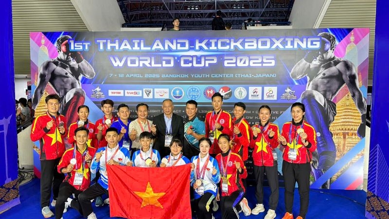 Đội tuyển kickboxing Việt Nam giành 5 HCV tại Giải vô địch Thế giới 2025