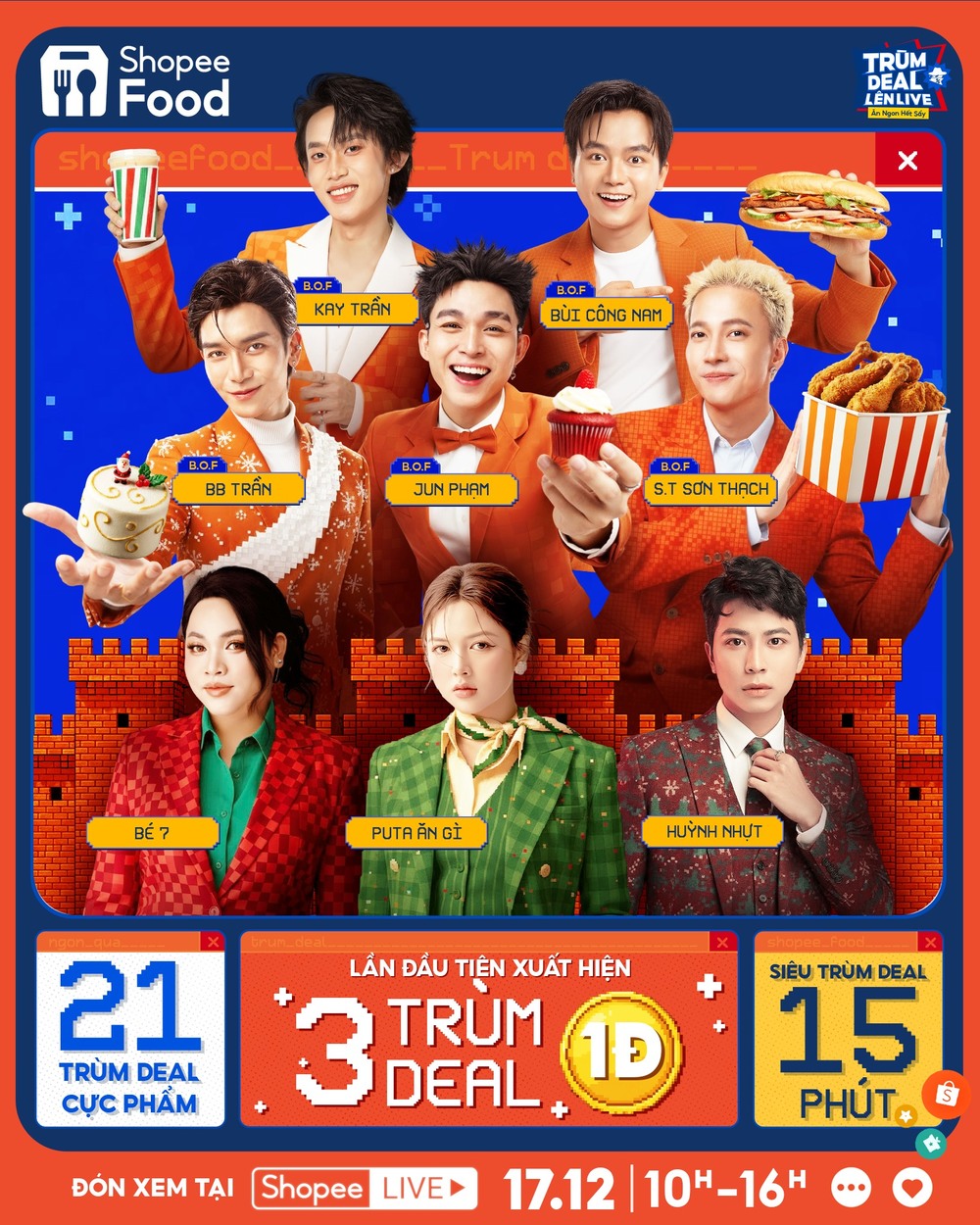 Bùng nổ cuộc chiến Trùm Deal ShopeeFood: 5 anh tài B.O.F so găng, cộng đồng fan dậy sóng - Ảnh 3. Bùng nổ cuộc chiến Trùm Deal ShopeeFood: 5 anh tài B.O.F so găng, cộng đồng fan dậy sóng - Ảnh 3.