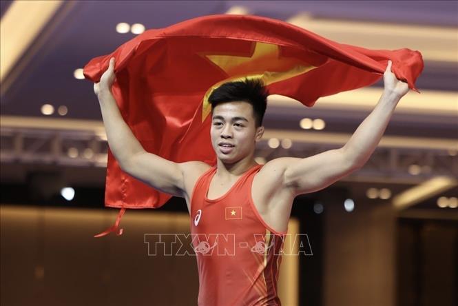 Vật Việt Nam có HCV đầu tiên tại SEA Games 2025 - Ảnh 1.