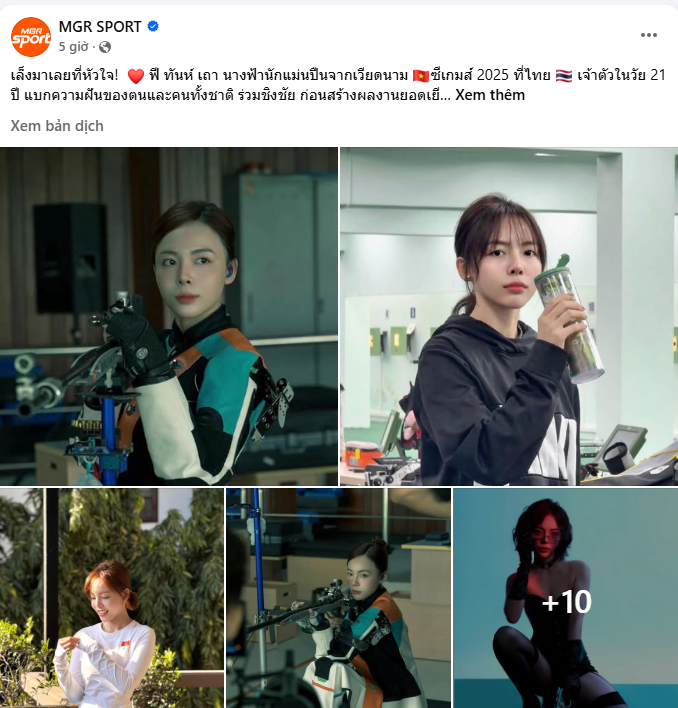 Cộng đồng mạng Thái Lan mê mẩn thiên thần bắn súng của Việt Nam tại SEA Games 2025 - Ảnh 1.