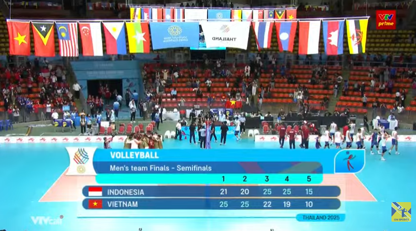 Tuyển bóng chuyền nam của Việt Nam thua ngược ĐKVĐ Indonesia 2-3 ở bán kết SEA Games 2025 Tuyển bóng chuyền nam của Việt Nam thua ngược ĐKVĐ Indonesia 2-3 ở bán kết SEA Games 2025