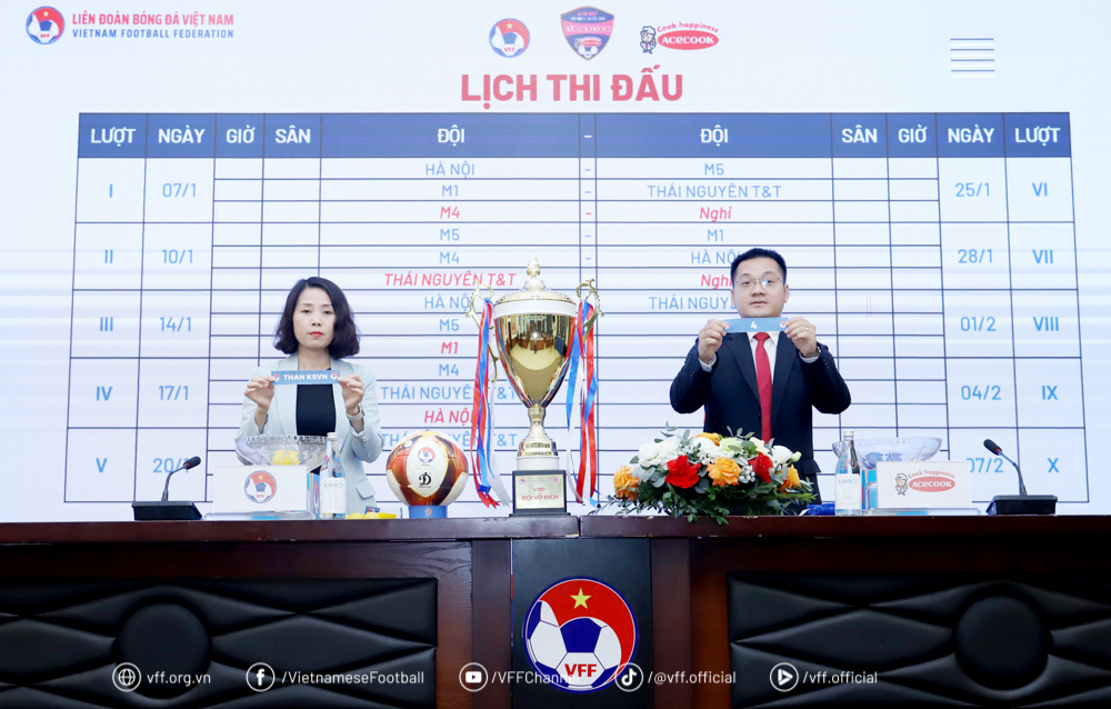 Bốc thăm xếp lịch thi đấu Giải bóng đá Nữ Vô địch U19 quốc gia - Cúp ACECOOK 2026.