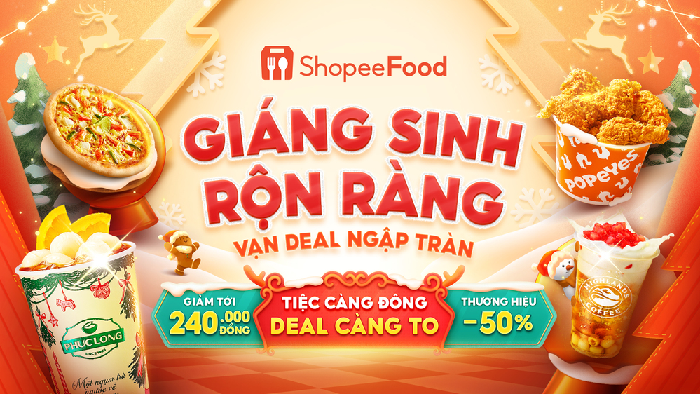 “Ông già Noel” ShopeeFood ghé thăm, phát quà món ngon xịn sò nhân dịp Giáng sinh - Ảnh 1.