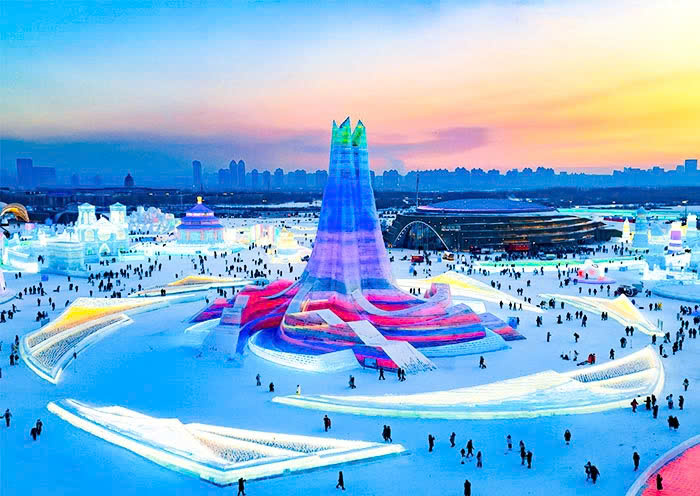 Băng đăng Cáp Nhĩ Tân, khoảnh khắc thành phố chuyển động trong đêm lạnh - Ảnh 5.