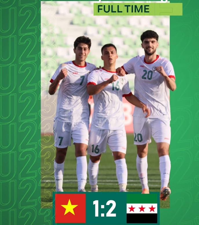 U23 Việt Nam thua U23 Syria ở trận giao hữu trước giải châu Á - Ảnh 1.