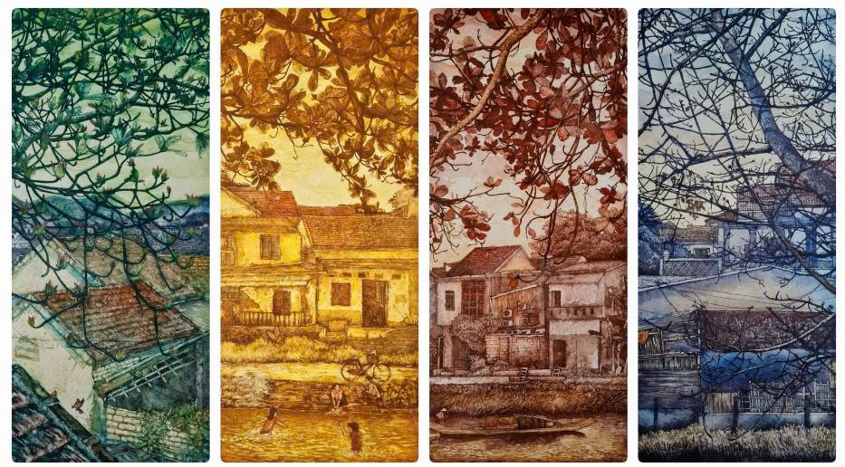 Hơn 1.300 tác phẩm vẽ về di sản văn hóa Việt Nam: Lan tỏa tình yêu và cảm hứng sáng tạo - Ảnh 4. Hơn 1.300 tác phẩm vẽ về di sản văn hóa Việt Nam: Lan tỏa tình yêu và cảm hứng sáng tạo - Ảnh 4.